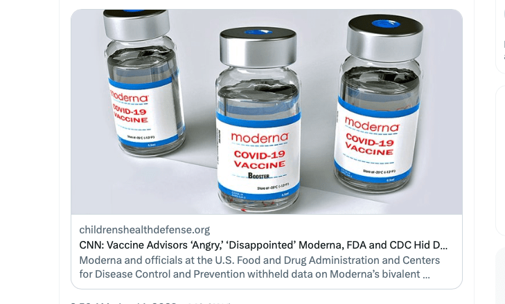 Moderna and FDA + CDC Officials Withheld Data on Moderna’s Bivalent Boosters